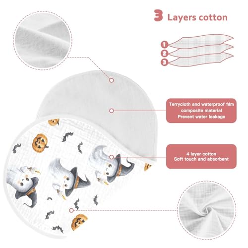 vvfelixl Ghosts Hand Candle Burp Cloths for Baby Boy Girls Baby Washcloths Burp Rags 1 Pack3