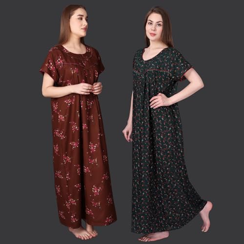 Image of Women's Alpine Floral Print Maxi Night Gown