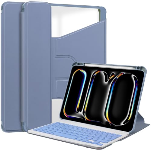 Étui à rabat en cuir iPad Air 13 M3 2025 violet pour travailler partout