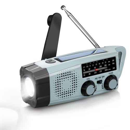 短波ラジオ - 防災特化、FM/AM、バッテリー超長持ち、懐中電灯