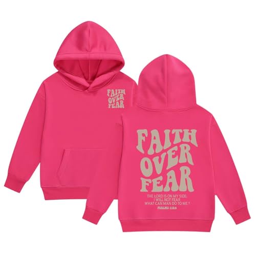 Sweat-shirt à capuche fille avec poche kangourou motif lettre pour enfant
