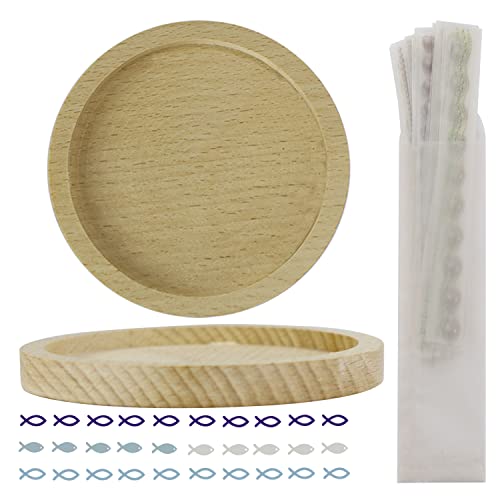 Holzuntersetzer Rund Kerzenuntersetzer Holz 10cm Untersetzer Holz Rund...