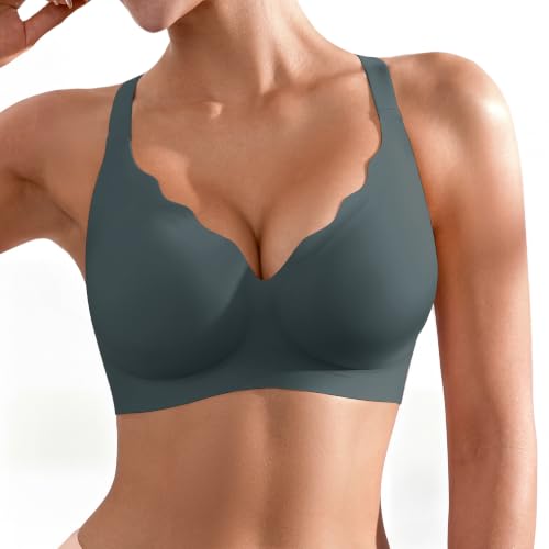 Image of Seamless Wireless Bra for Women with Support - No Underwire Full Coverage Push Up Comfort Bras - Back Fat Smoothing Bralettes