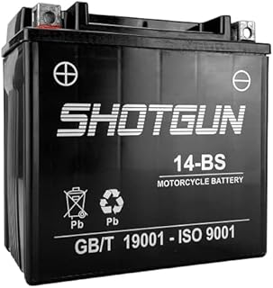 Shotgun YTX14BS Battery for 2008-05' BMW K1200S Replacement Battery