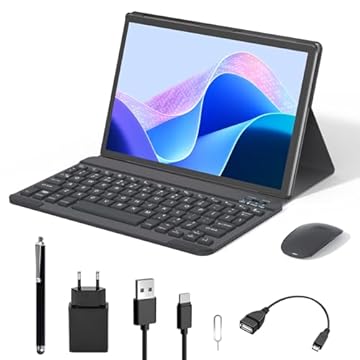 Tablet S9 Android 13 3 em 1, Processador Octa-Core, 12GB RAM 512GB ROM, Bateria 8800mAh, Display 10,1" FHD 1920X1200, Câmera 16MP + 32MP, Dual SIM WiFi, com Teclado, Capa, Mouse (cinza)