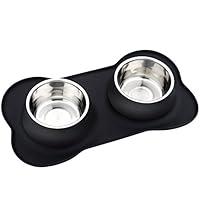 Algopix Similar Product 1 - Pet Deluxe Dog Bowls Stainless Steel