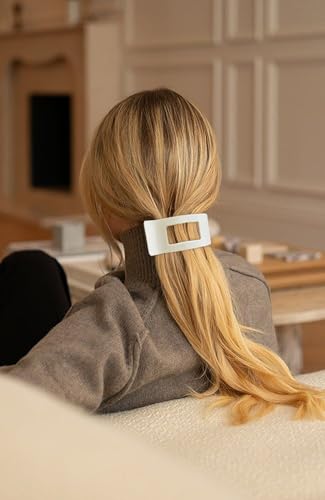 4 piezas de pinzas planas para cabello, clip grande de fuerte sujeción para cabello grueso y fino, pinzas antideslizantes y brillantes tipo pico de pato para estilizado diario miniatura 3