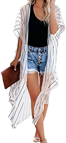 Image of Swimsuit Coverups for Women Sarong Beach Bikini Wrap Sheer Short Skirt Chiffon Scarf for Swimwear