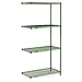 Nexel 5 Tier Wire Shelving Add-On Unit, 30" W x 18" D x 86" H, Green Epoxy Finish