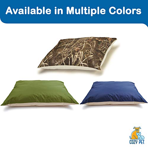 Cozy Pet Heavy Duty Indoor/Outdoor Pillow Bed Khaki Green/Tan 30 X 40 Inches #TOP4