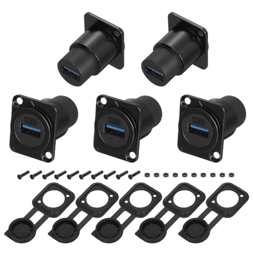 Extension de cloison USB 3.0 noire connecteur type D contre la perte de signal