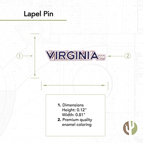 Image of Desert Cactus University of Virginia Lapel Pin UVA Cavaliers Made of Metal for Formal Wear, Bag and Hat Jewelry, and Tie Tack