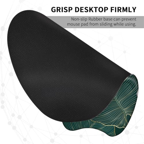 Image of EooCoo Ergonomic Mouse Pad with Wrist Support, Mousepad with Memory Foam Wrist Rest and Non-Slip Base for Computer, Cafe, Home & Office, 9.64 x 8.26 in Office Desk Accessories