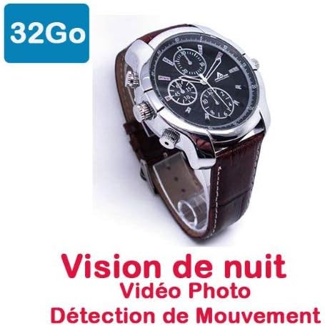 Spy Watch Hidden Camera 32 GB Full HD 1920 x 1080 Night Vision Motion Detection DW-40M32