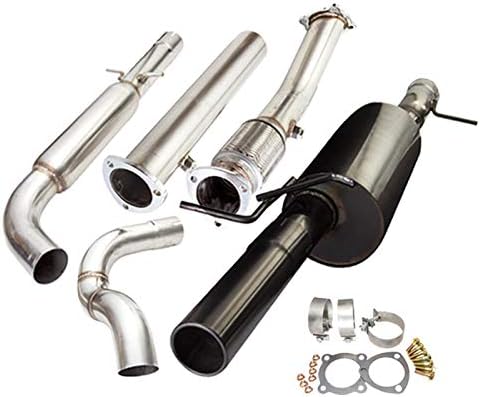 Fit 1999-2004 Volkswagen Golf/Jetta (1.8L Turbo Engines Only) 3 Inch Stainless Steel Catback Exhaust System 2.5 Inch Gun Metal Muffler Tip