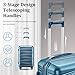 TRAVELEO 4 Piece Luggage Set PP Hardshell, Expandable Suitcase Set (20/24/28) with 14