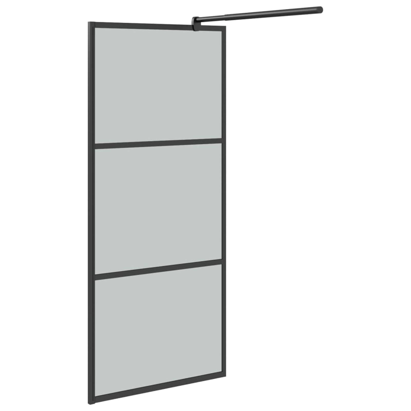LAPOOH Mampara de Ducha accesible Vidrio ESG Oscuro Negro 90x195 cm, Mampara Bañera, Mampara Baño Ducha, Cabina De Ducha, Mampara Baño