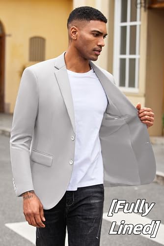 Image of COOFANDY Mens Casual Blazer Slim Fit Suit Jacket Lightweight Knit Sport Coat Two Button Blazer Jacket
