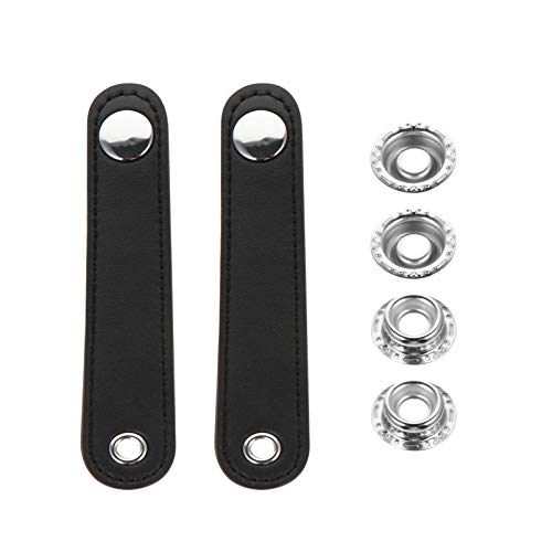 ARTIBETTER Universal Double-Layer Accordion Bellows Buckle Strap with Metal Buckle Compact Acoustic Bass Accordion Accessory Faux Leather Material 5.11X0.94In Pack of 2