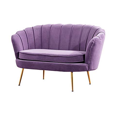 Velvet Sofa Small Apartment Rental House Bedroom Living Room Clothing Store Light Luxury Sofa Double Three-seat Fabric Sofa Lazy Sofa (Color : L, Size : 1)