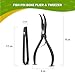Fish Bone Pliers/Tweezers – Ergonomic Non-Slip Grip, Food-Grade Stainless Steel Deboner | Pin Bone Remover for Salmon, Trout & All Fish