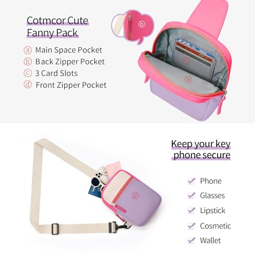 Image of Birthday Gifts for 8 9 10 11 12 Year Old Teens Girls Kids, Fanny Pack Crossbody Bag Sling Belt Bags Purse, Dorm Travel Essentials for Girls Fashion, Preppy Tween Teen Girl Gift Trendy Stuff