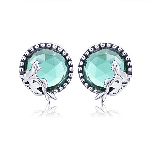 BAMOER Meerjungfrau Ohrringe 925 Sterling Silber Tier Ohrstecker Hypoallergen klein Ohrringe für Damen Mädchen