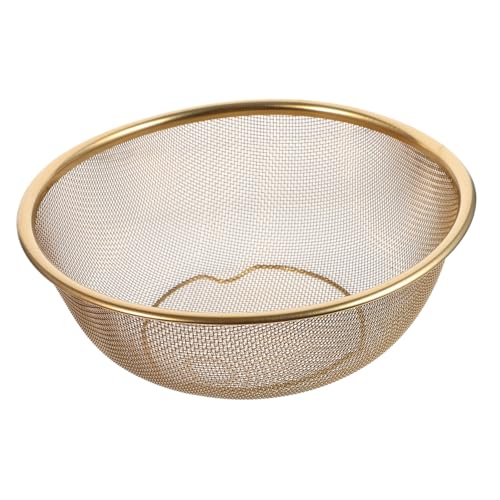 TOBBOMEY Colino in Acciaio con Rete Fina per Scolapasta e Lavaggio Frutta e Verdure Scolapasta Doppia Maniglia per Cucina e Filtraggio Olio Setaccio Drenante Resistente e Lavabile