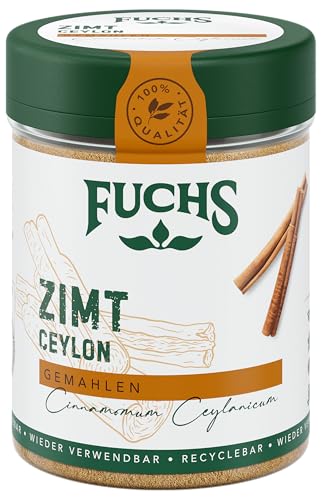 Fuchs Gewürze - Zimt Ceylon gemahlen | Aus natürlichen Zutaten | 30 g in wiederverwendbarer, recyclebarer Streudose