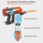 Aspirateur filaire iwoly V600 500W avec cordon de 23 pi, léger 2-en-1 aspirateur à bâton et à main pour sols durs et nettoyage de la maison