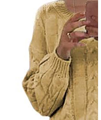 Image of Sexyshine Women's Cable Knit Long Skirt 2 Piece Outfit Chunky Oversized Pullover Sweater Top and Long Pencil Skirt Sets