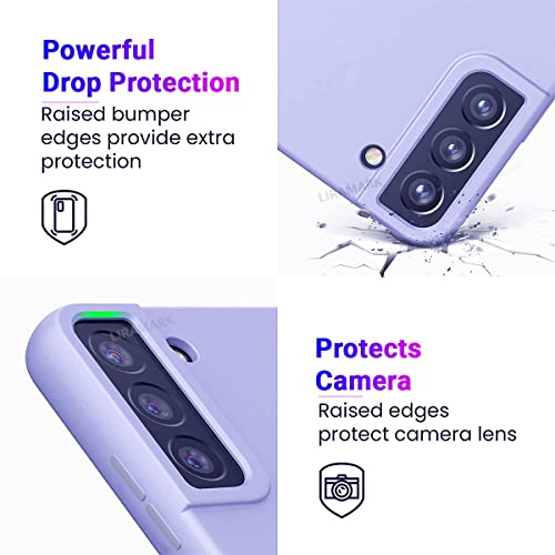 Image of LIRAMARK Liquid Silicone Soft Back Cover Case for Samsung Galaxy S22 Plus (Lavender)