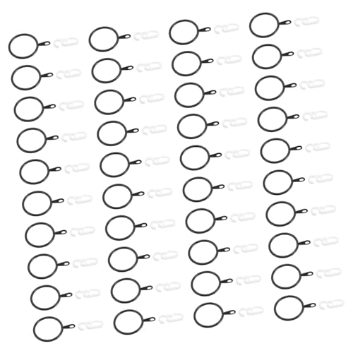 Cabilock 45pcs Curtain Rings and Clips for Drapes Shower Curtains and Home Window Decoration Lightweight Design Rounded Edges Versatile Use