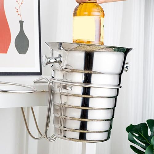 Soporte estable y robusto para cubitera de diseño elegante en color plata 5