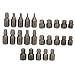 25PCS Steel Screw Extractor Set for Power and Hand Tools, Easy Out Multi Spline Extractor Kit, Wide Application Range in Automotive, Machinery, DIY Projects