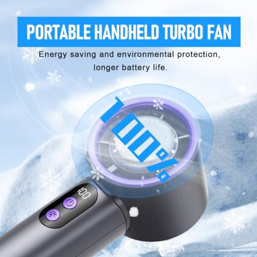 Ventilador portátil contra el calor, mini ventilador de mesa compacto gris 8