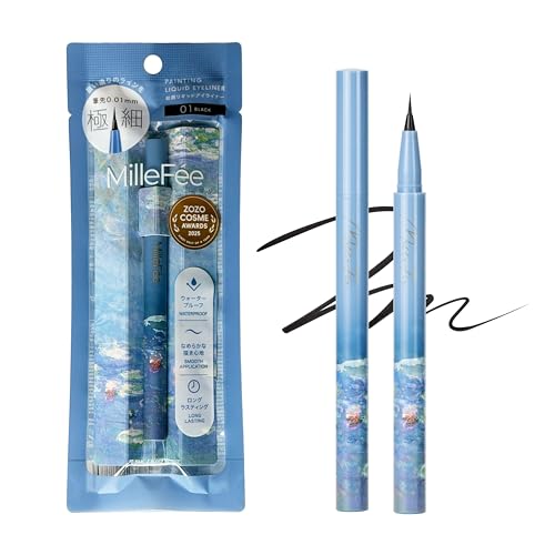 ミルフィー 絵画リキッドアイライナーN (01 ブラック) リキッド 落ちない ウォータープルーフ 極細 MilleFeeの商品画像（Amazon）