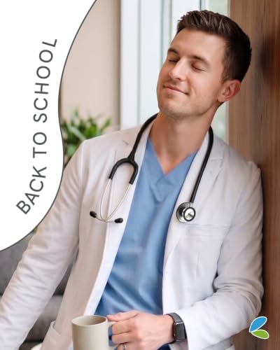 Image of FriCARE Dual Head Stethoscope - Stethoscopes for Nurses, Medical Nursing Students, Paramedics /EMT /LVN /VNA Backup - FSA /HSA Eligible Estetoscopio, Smooth Black Tube, Stainless Steel Chestpiece