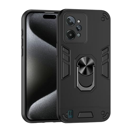 Lucyliy Funda para Realme C31 4G Funda [con Protector de Pantalla de Cristal Templado] Compatible con Realme C31 4G Funda Case Carcasa Black
