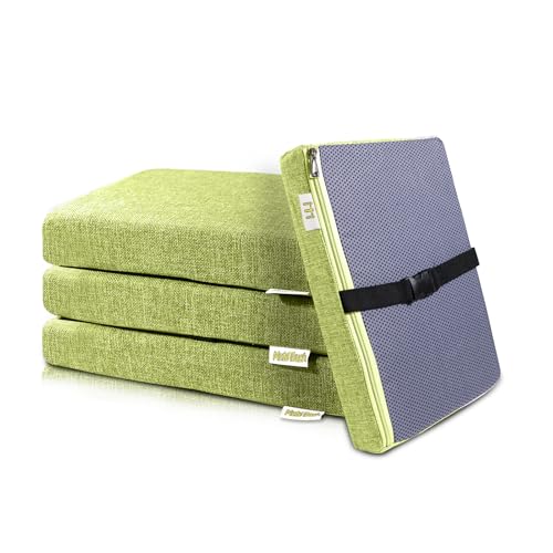 M Mute Touch 4PCS Linen Soft Foam Seat Cushion | 14x10x2 Inches Bar Stool Cushions Square...
