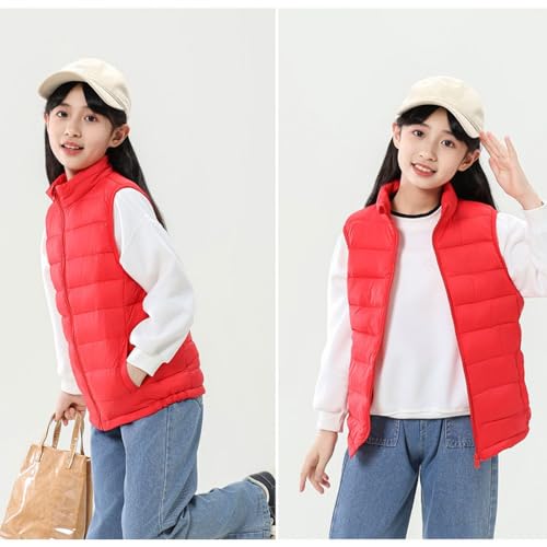 Icegrey Boys Girls Puffer Vest Sleeveless Quilted Vest Zipper Stand Collar Down Puffy Jacket Winter Kids Warm Gilet Waistcoat3