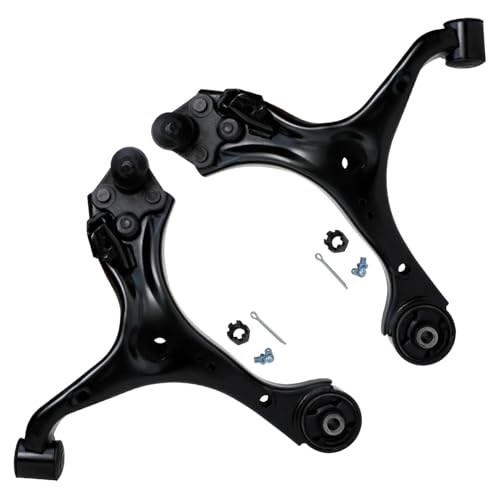 Image of Detroit Axle - 8pc Front End Control Arms Kit for 2013-2015 Honda Civic, 2 Lower Control Arms with Ball Joint 4 Outer Inner Tie Rod Ends 2 Tie Rod Boots 2014 Replacement