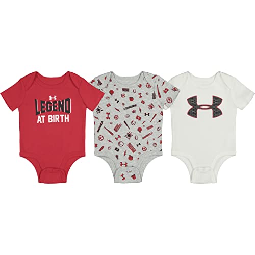 Image of Under Armour baby-boys 3-pack Short Sleeve Bodysuit Set