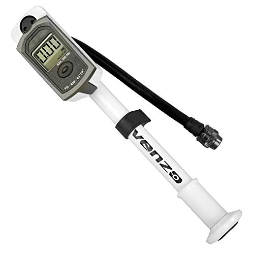 Venzo Bike Bicycle High Pressure Shock Pump -300 PSI Max- Fork & Rear