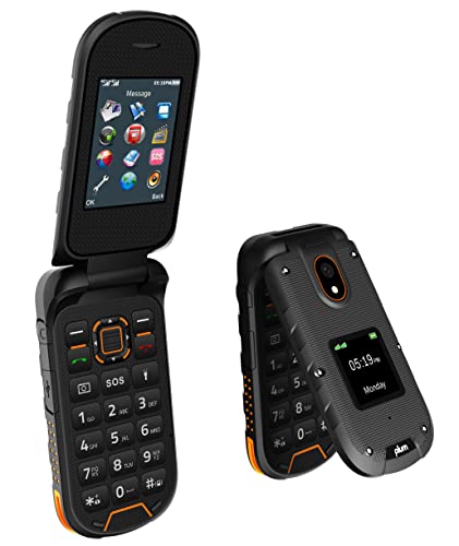 Plum Ram Plus 4G Volte Unlocked Rugged Flip Phone 2022 Model Att, Tmobile, Speed Talk, Consumer Cellular- Orange #TOP2