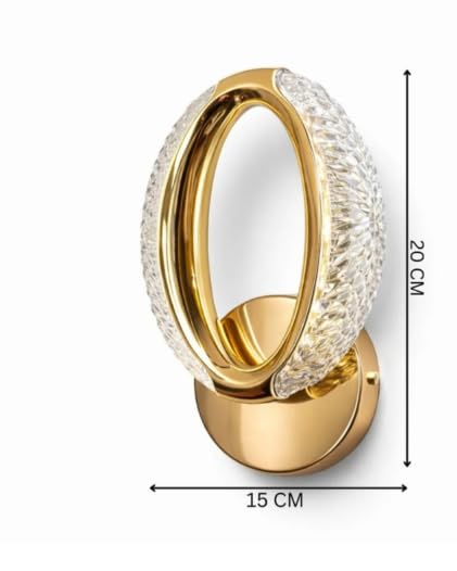 Image of Modern Crystal LED Wall Light, Decorative Indoor Wall Lamp with Warm White Lighting, Stylish Wall Mounted Light for Living Room, Bedroom, Hallway, (Pack of 4)