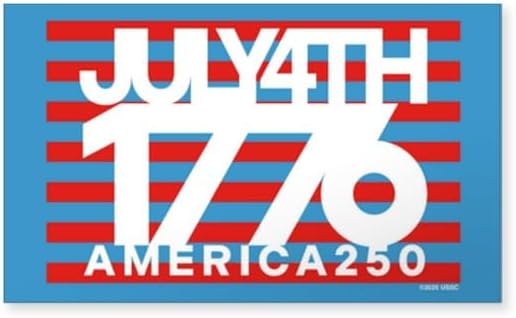 CafePress America250: 1776 Rectangle Bumper Sticker Car Decal