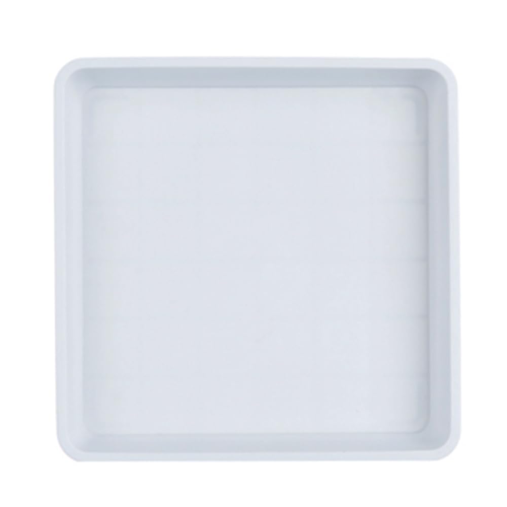 TopHomer White Square Plant Saucer Flower Pot Tray Succulent Planter Pot Drip Pan for Patio, Garden, Porch, Greenhouse(30mm/11.8in)