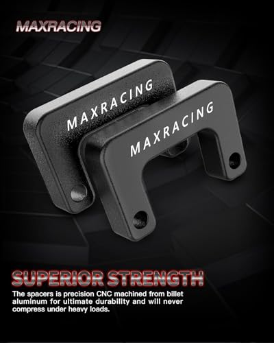 Image of 2 inch Front + 2 inch Rear Lift Blocks for Silverado Sierra 1500 Square U Bolts | 2007-2019 Chevy Silverado 1500 & GMC Sierra 1500 2WD /4WD, 2 inch Front Leveling Kit, 2 inch Rear Lift Block, Extended Square U-Bolts