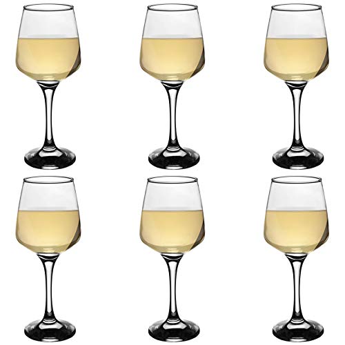 Argon Tableware Tallo White Wine Glasses - Contemporary White Wine Glasses - Dishwasher Safe - 295ml - Clear - Pack of 6